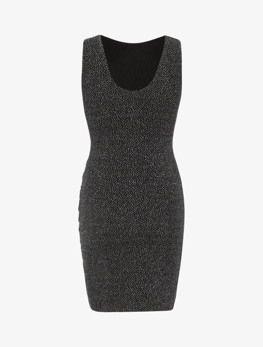 Glanzende jurk met drapeereffect - Geld - Image 2