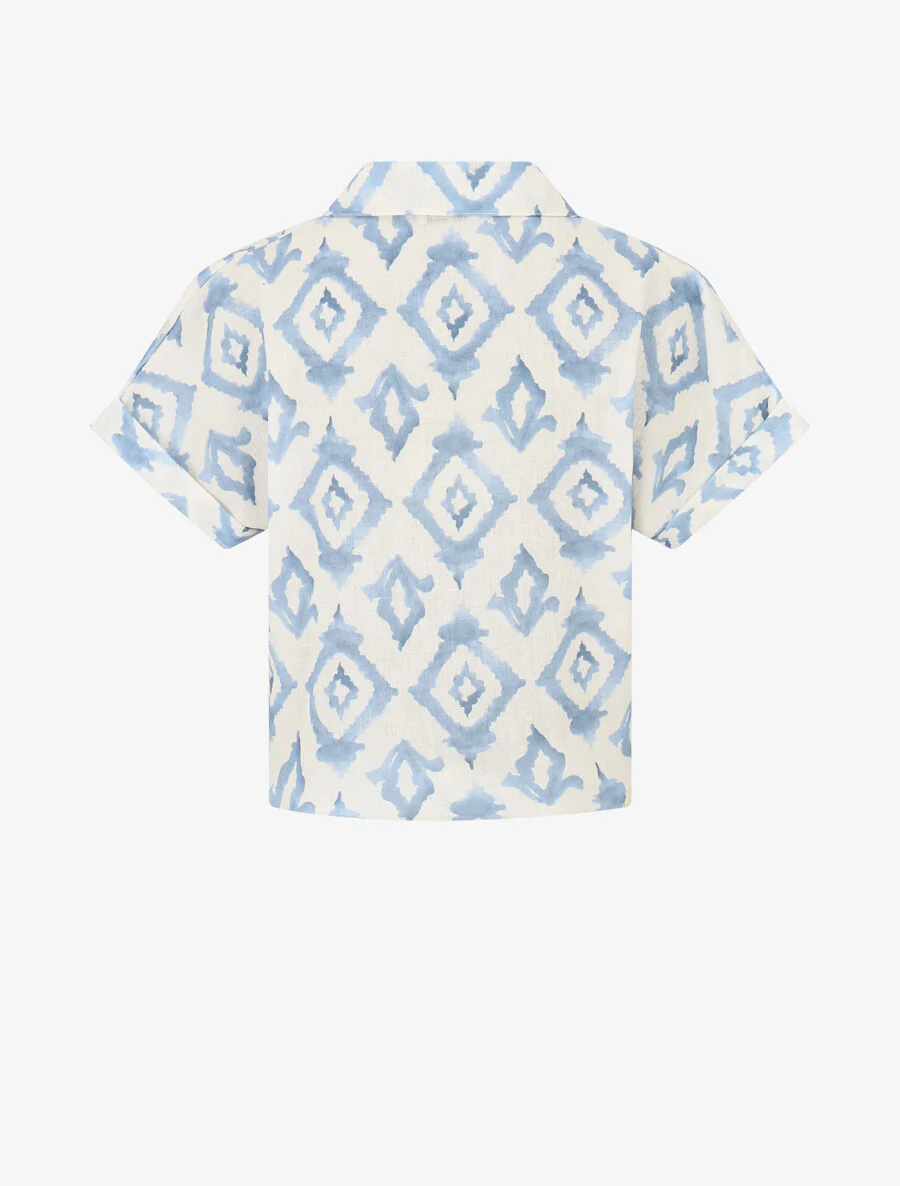 Grafisch shirt met korte mouwen - Lichtblauw - Image 2