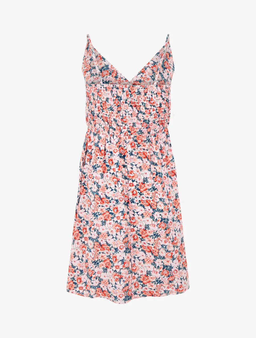 Halflange jurk met bloemenprint - Roze - Image 2