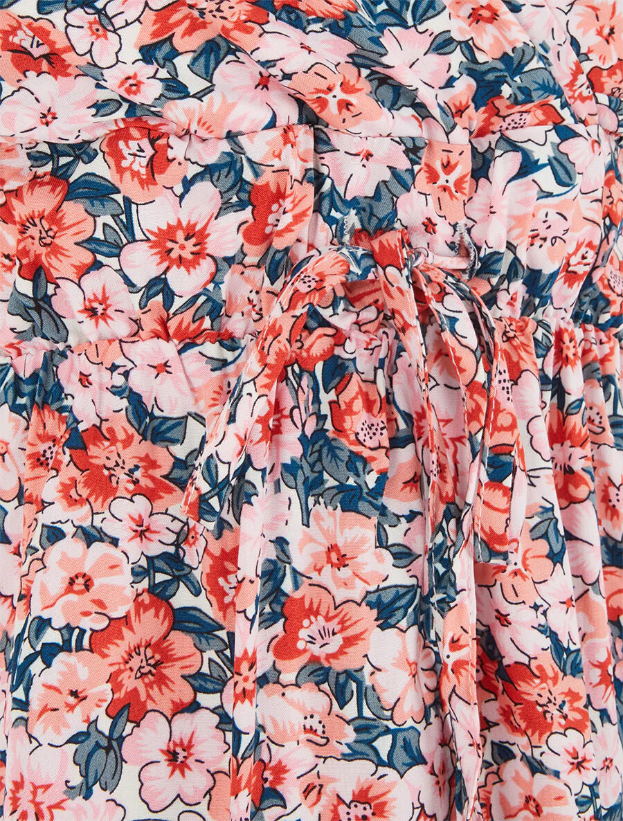 Halflange jurk met bloemenprint - Roze - Image 3