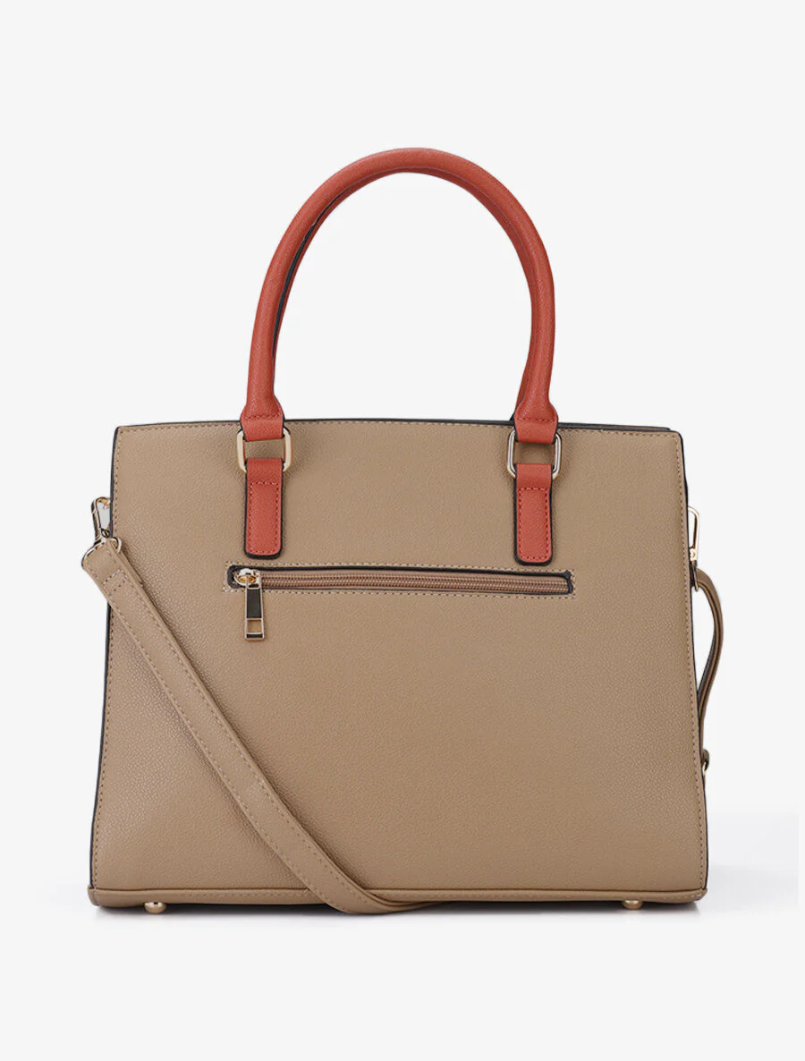 Handtas Agathe - Taupe/oranje - Image 3