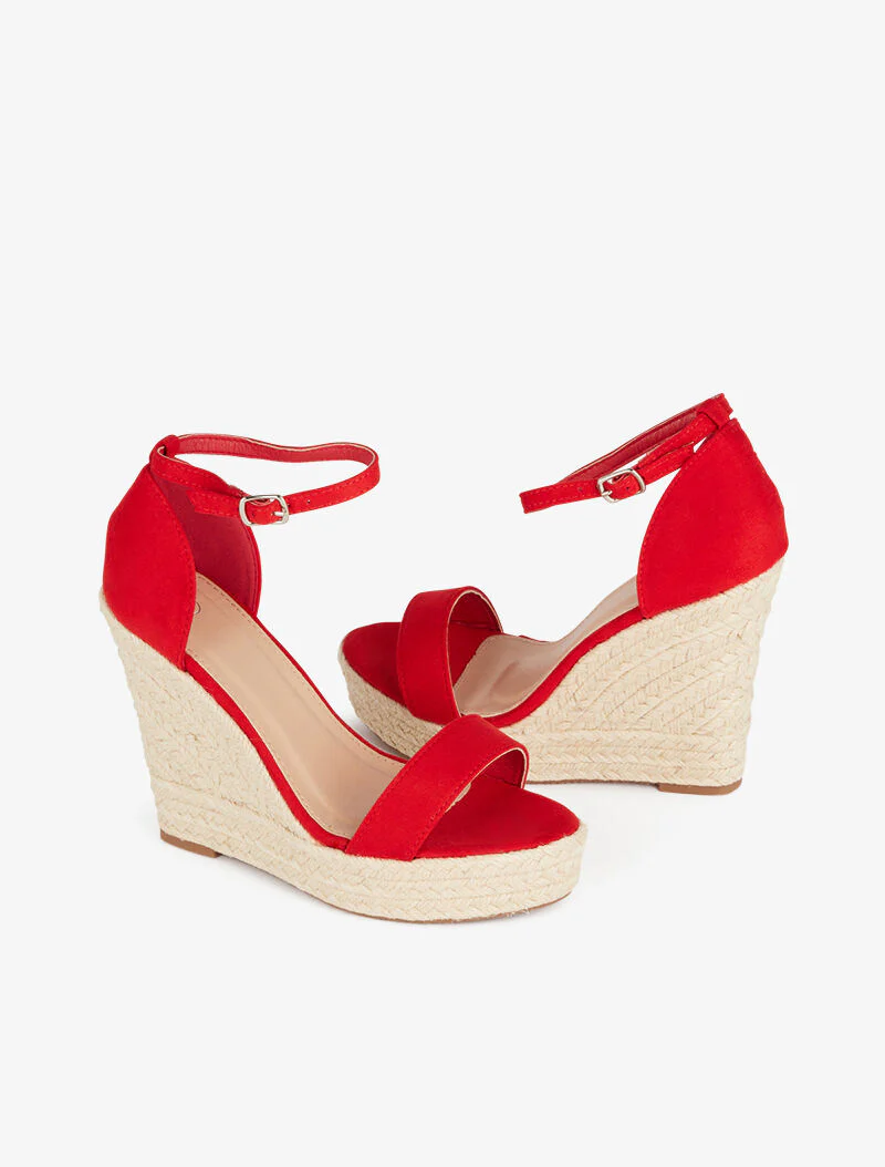Hoge minimalistische sleehakken - rood