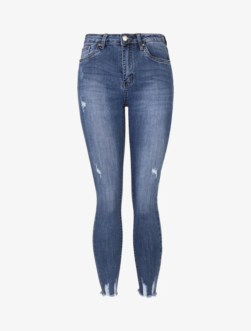 Jean met hoge taille - blauw denim - Image 3