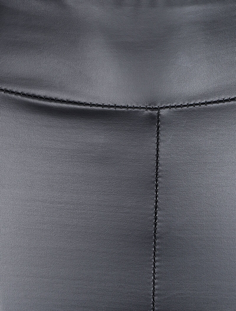 Hoge taille legging in imitatieleer - Zwart - Image 4
