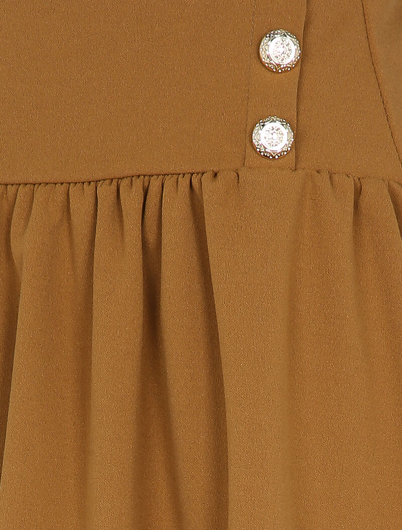 Hoge taille skaterrok - Camel - Image 3