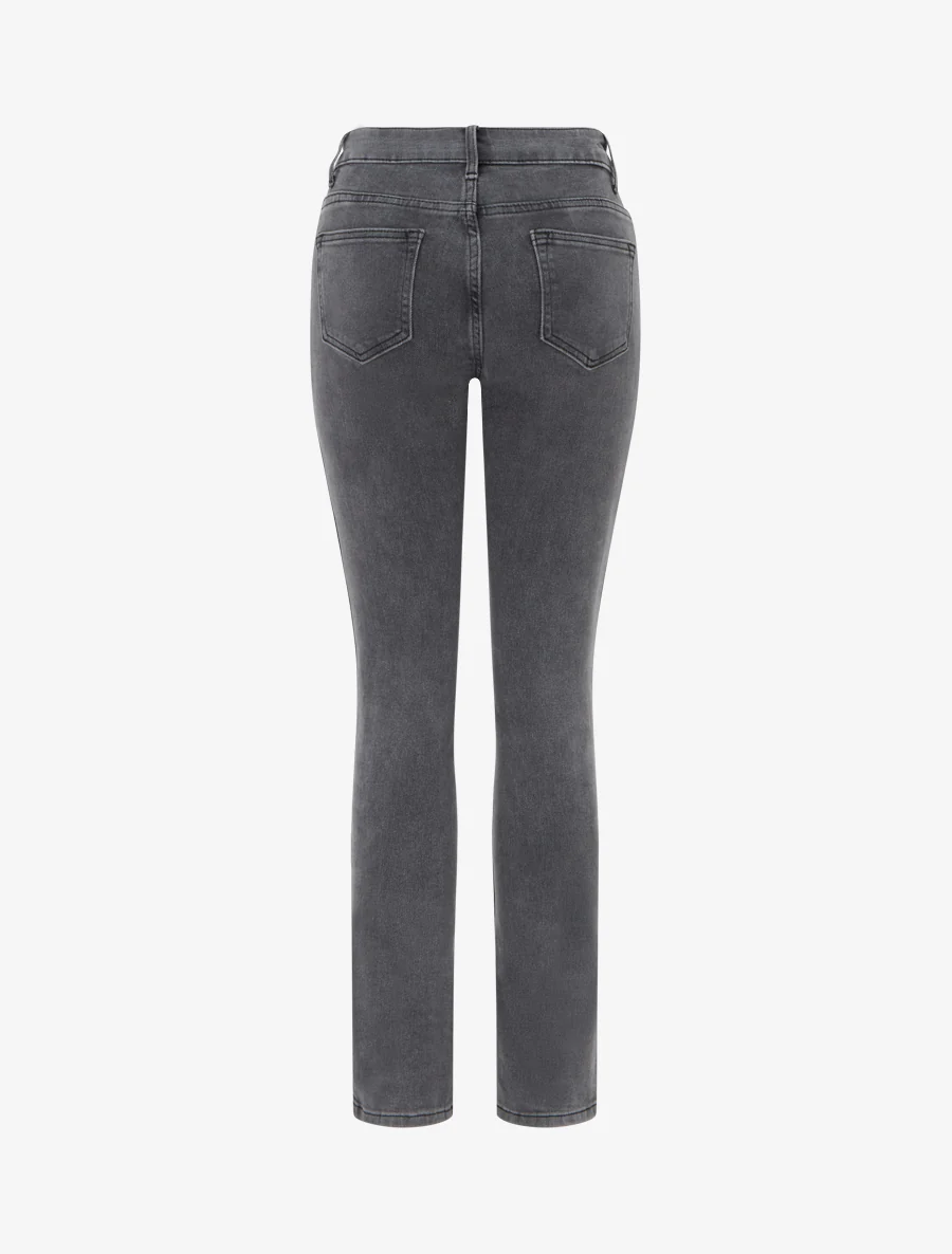Hoge taille skinny jeans - Antracietgrijs - Image 2
