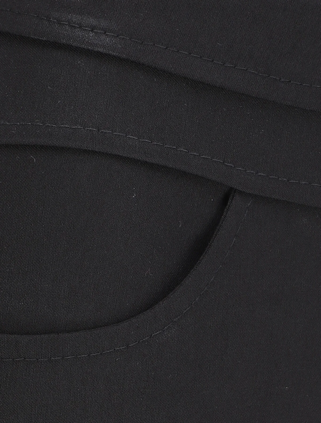 Hoge taille strakke gouden knoop broek - Zwart - Image 3