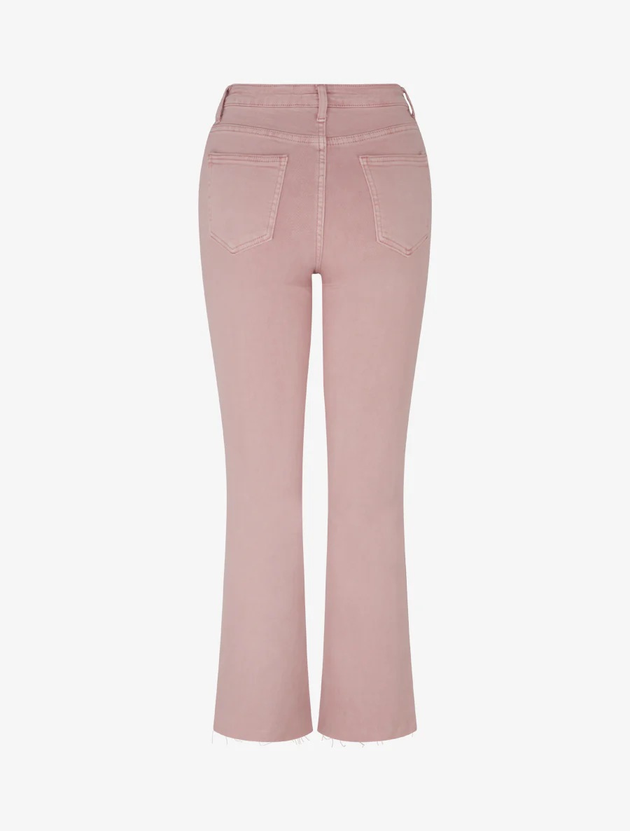 Hoog getailleerde jeans met onafgewerkte zoom. - Roos - Image 2