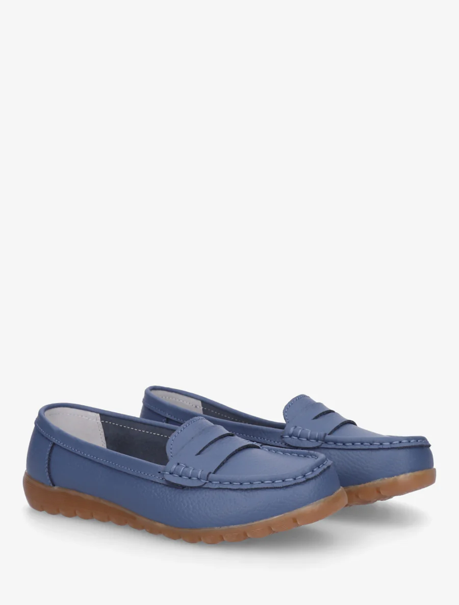 Instappers in imitatie met nerfeffect - Donkerblauw - Image 4