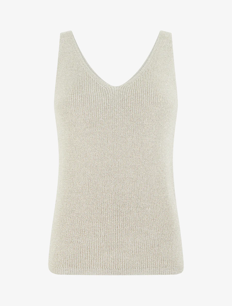 Irisé mesh top - Beige