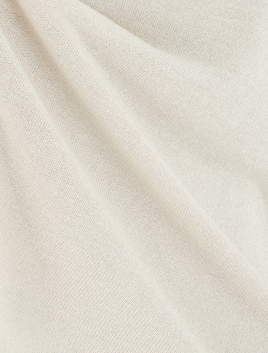 Irisé tanktop met kanten kraag - Beige - Image 3