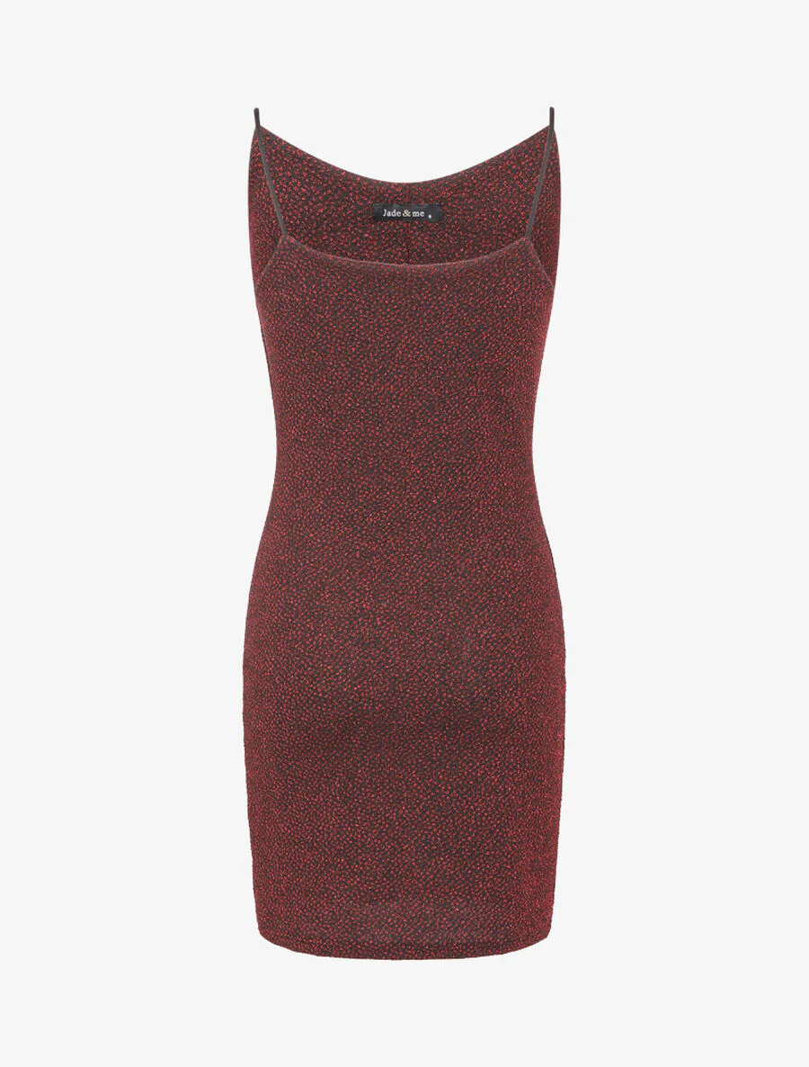 Irisé textuurjurk - Rood - Image 2