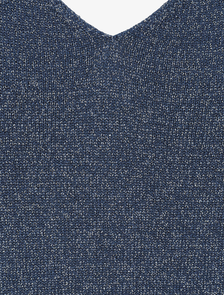 Iriserende mesh tanktop - Marineblauw - Image 3