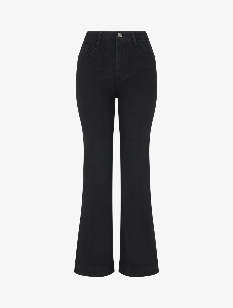 Jean met hoge taille - Zwart