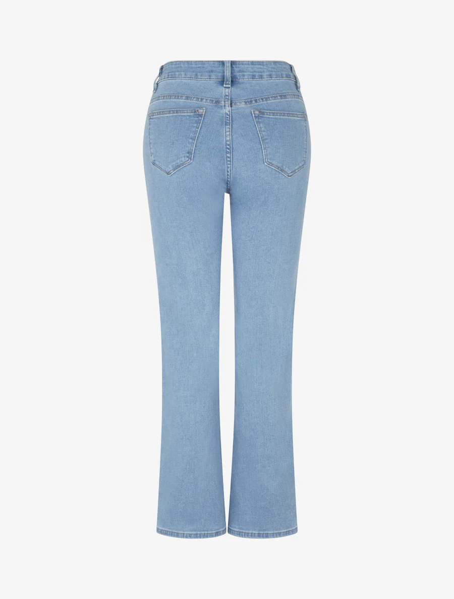 Jean met hoge taille en rechte pijpen - Blauw - Image 2
