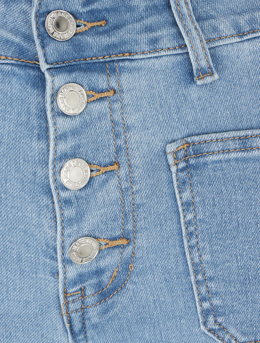 Jean met hoge taille en rechte pijpen - Blauw - Image 3