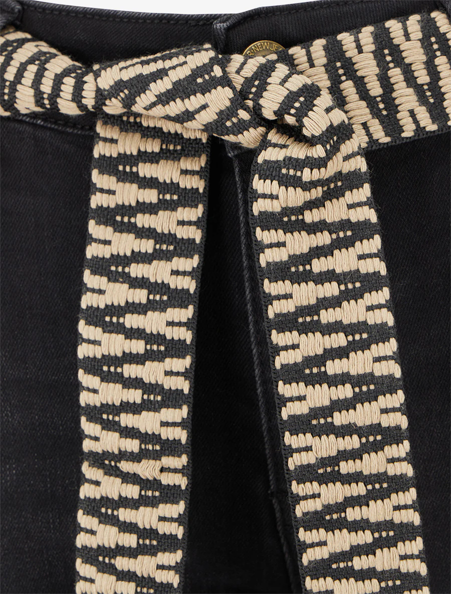 Jean met omgeslagen skinny pijpen. - Zwart - Image 3