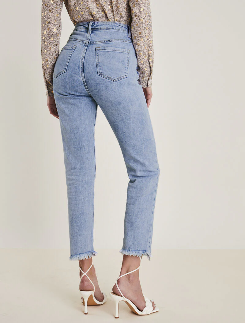 Jean met scheuren in de boyfriend-stijl - lichtblauw - Image 2