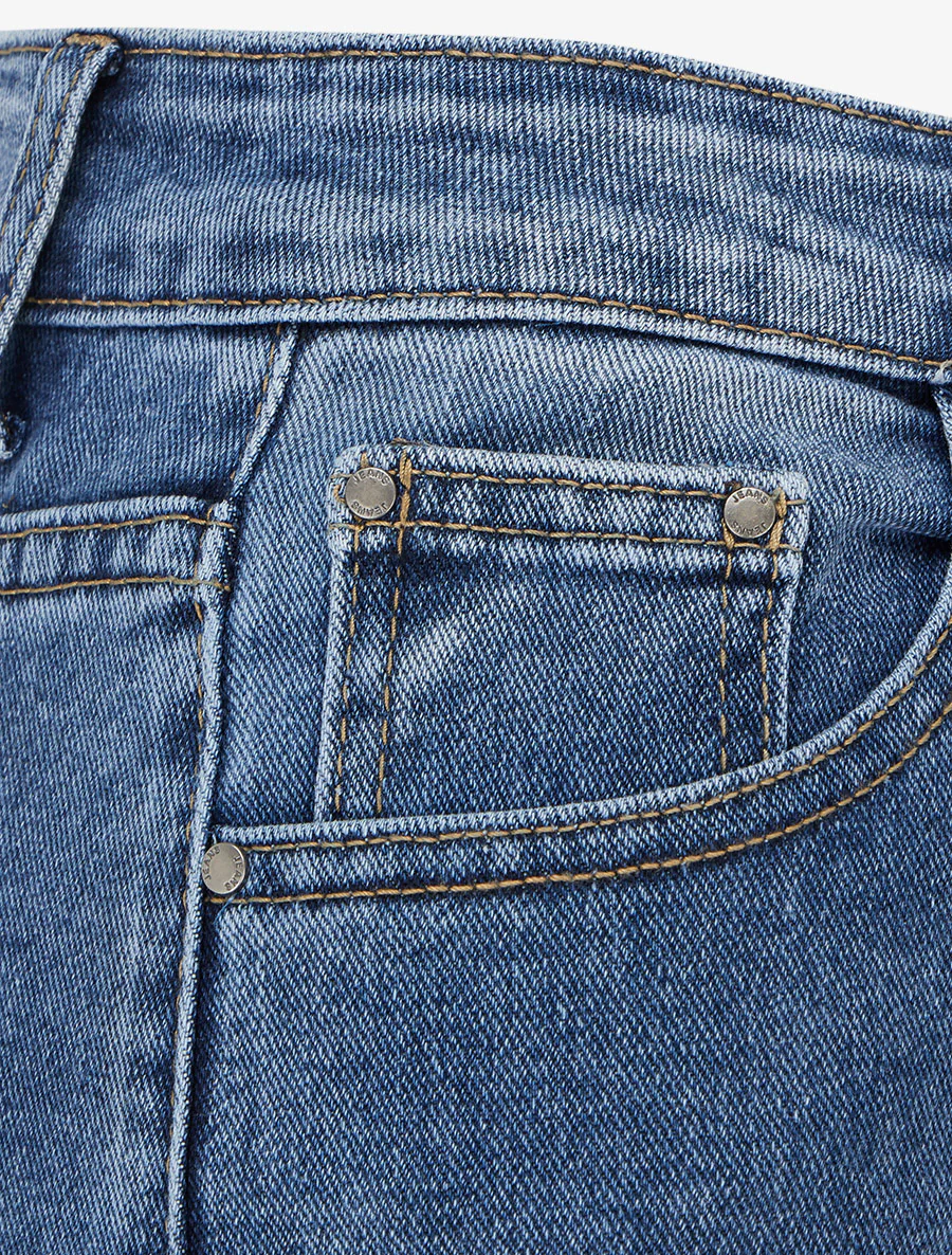 Jean met wijde pijpen, lichtgewassen rechte pasvorm - Blauw - Image 3