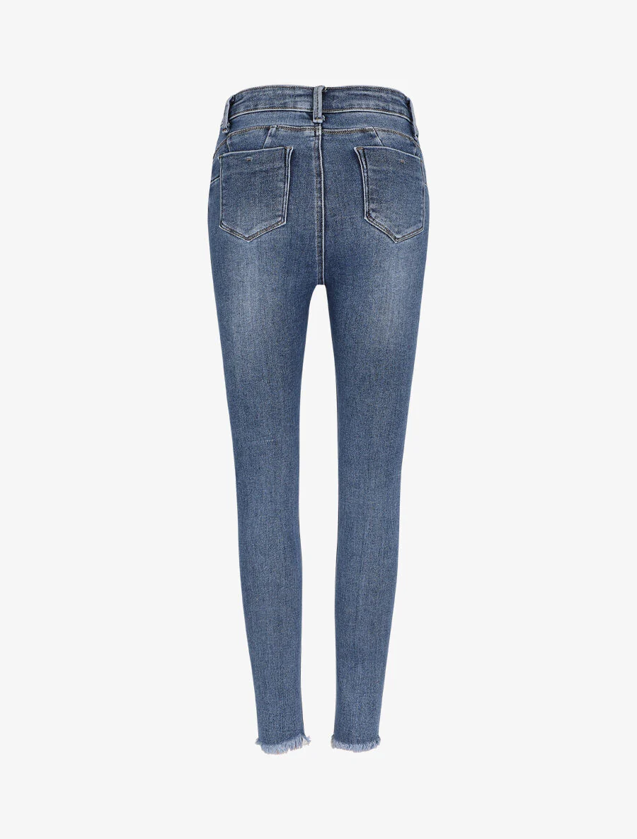 Jean push-up stretch skinny snit - Blauw - Image 2