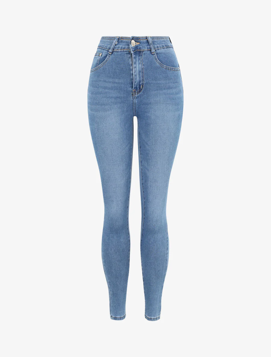 Skinny push up jeans - Blauw