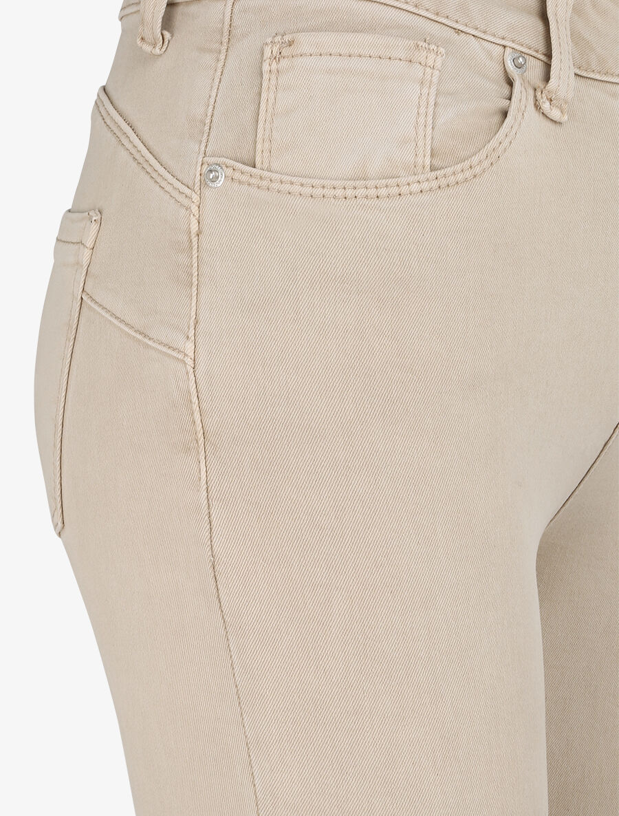 Jean skinny push up met zichtbare naden - taupe - Image 3
