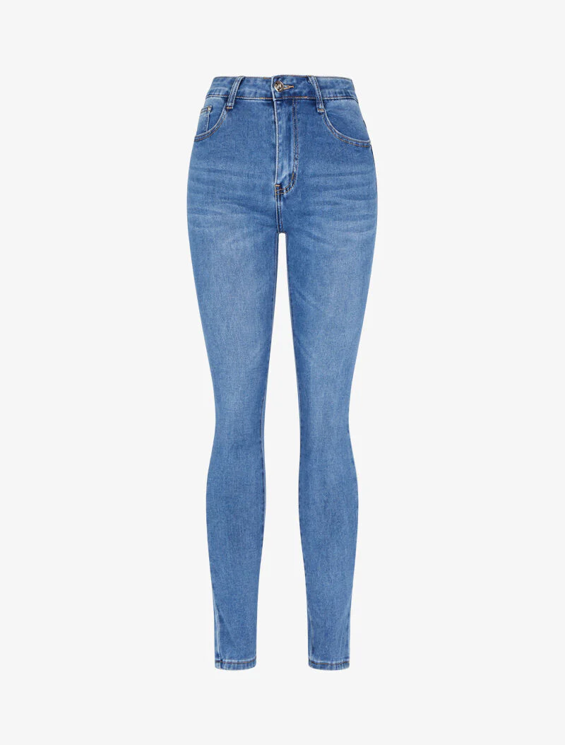Slim jeans met wassing - blauw denim - Image 3
