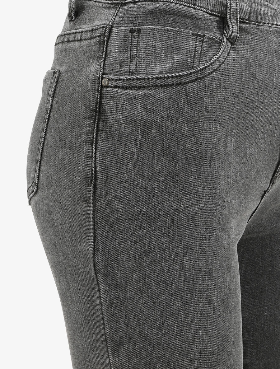 Jean stretch flare snit - Donkergrijs - Image 3