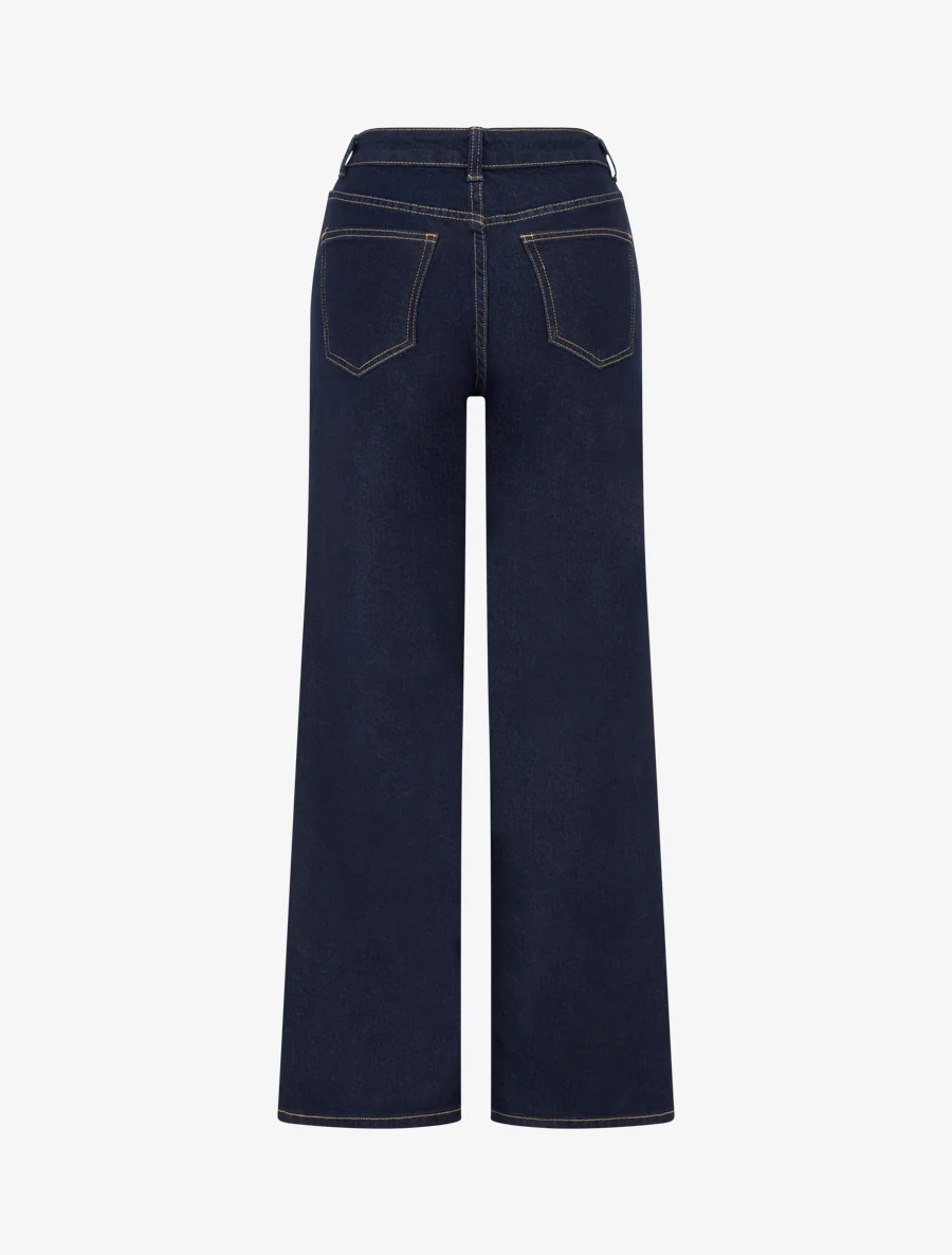 Jean stretch met wijde pasvorm - Ongerept blauw - Image 2