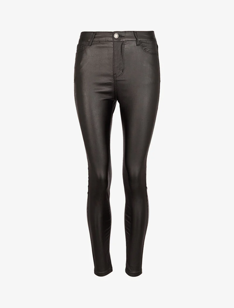 Jean ultra skinny met coating - Zwart - Image 3