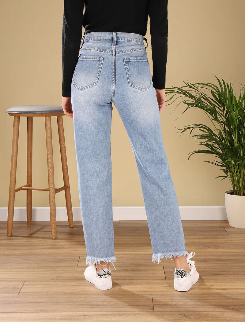 Jean boyfriend destroy - licht denim - Image 2