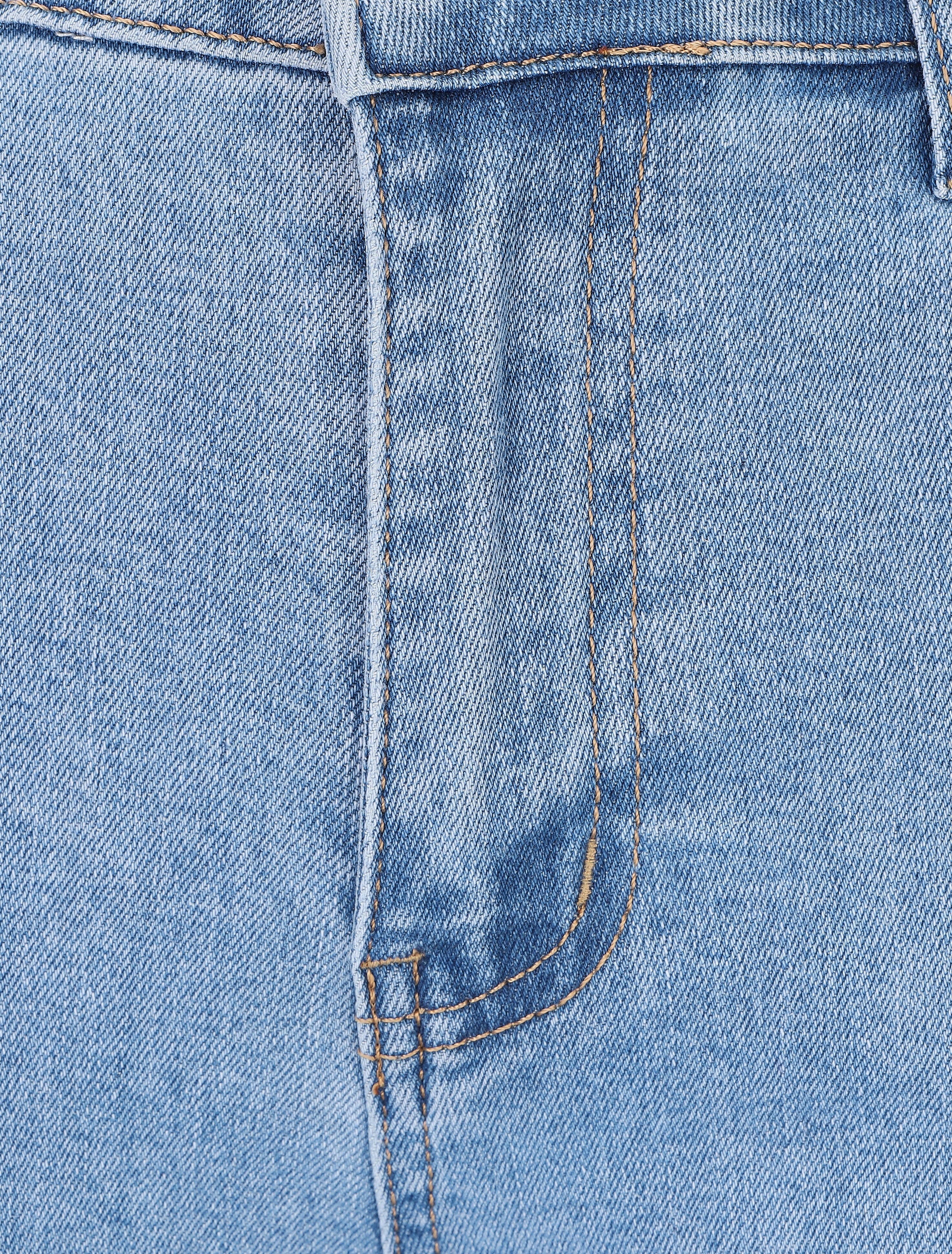 Jeans met revers. slanke pasvorm - Blauw - Image 3