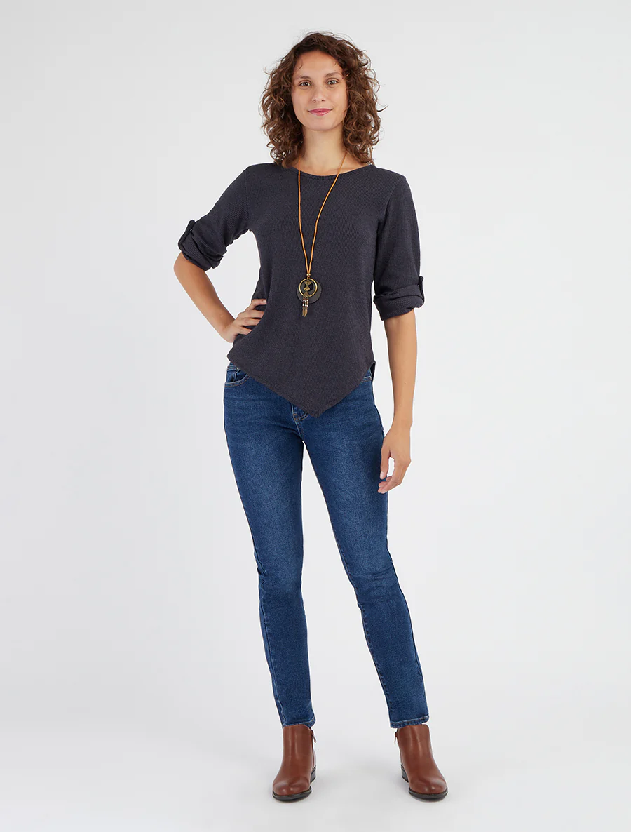 Jeans met smalle pasvorm en dubbel gestikte zakken - Denim - Image 4