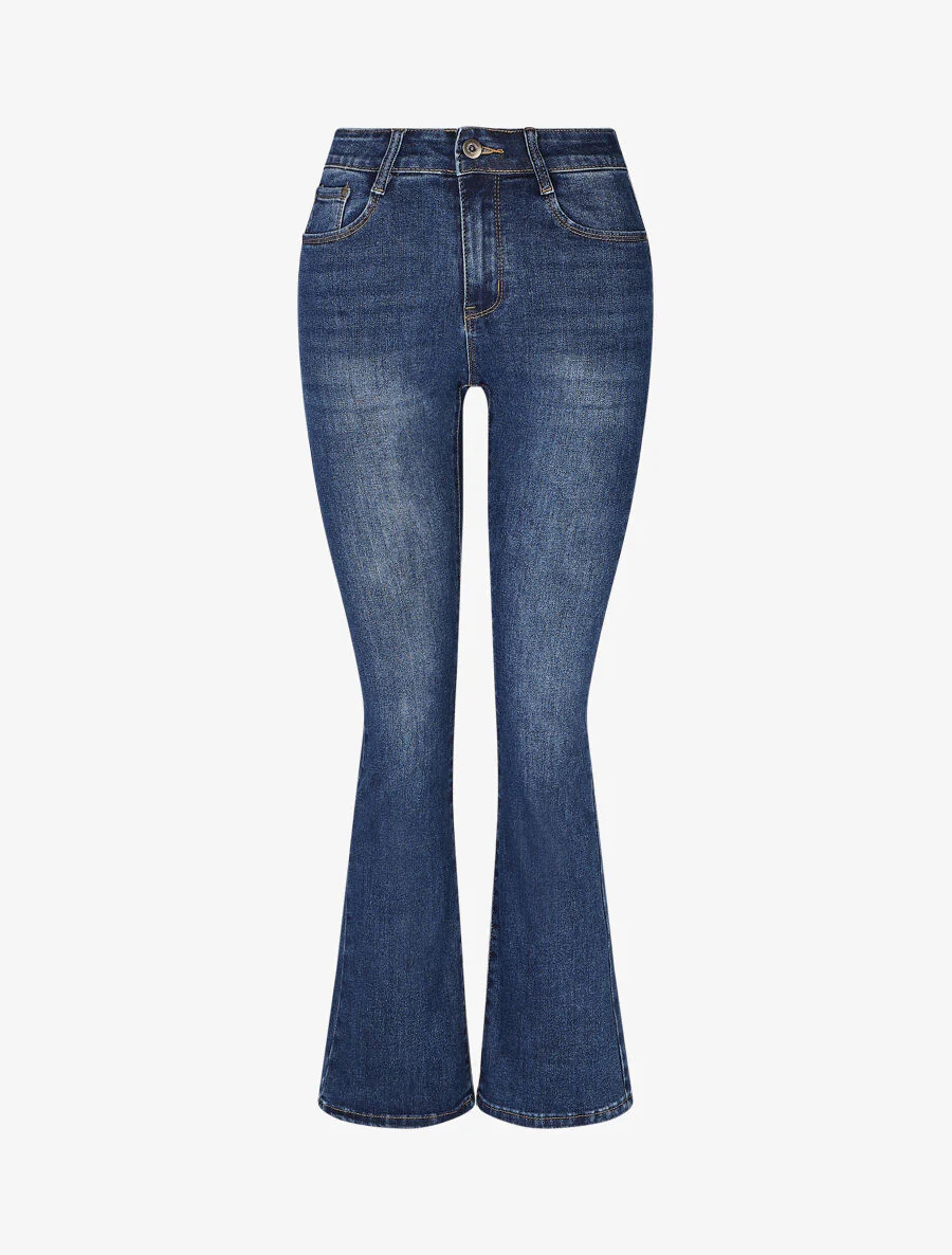 Jean push up flare snit - Blauw