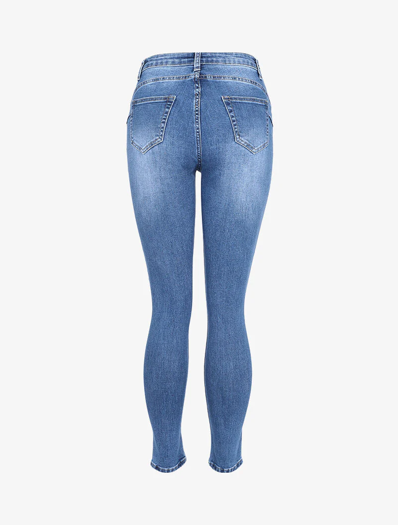 Jean high-waist skinny fit - Blauw denim - Image 2