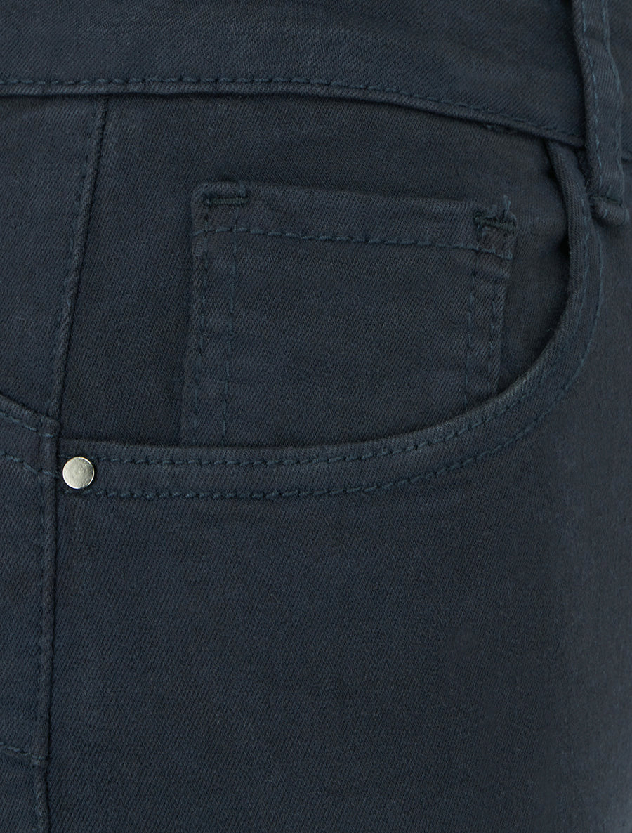 Jeans skinny effen met hoge taille - Nachtblauw - Image 3