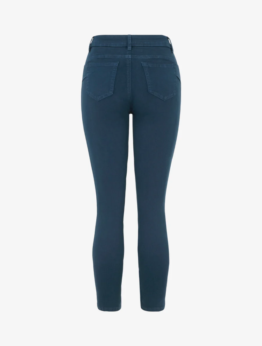 Jeans skinny effen met hoge taille - Blauw - Image 2