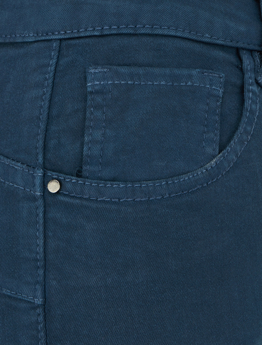 Jeans skinny effen met hoge taille - Blauw - Image 3