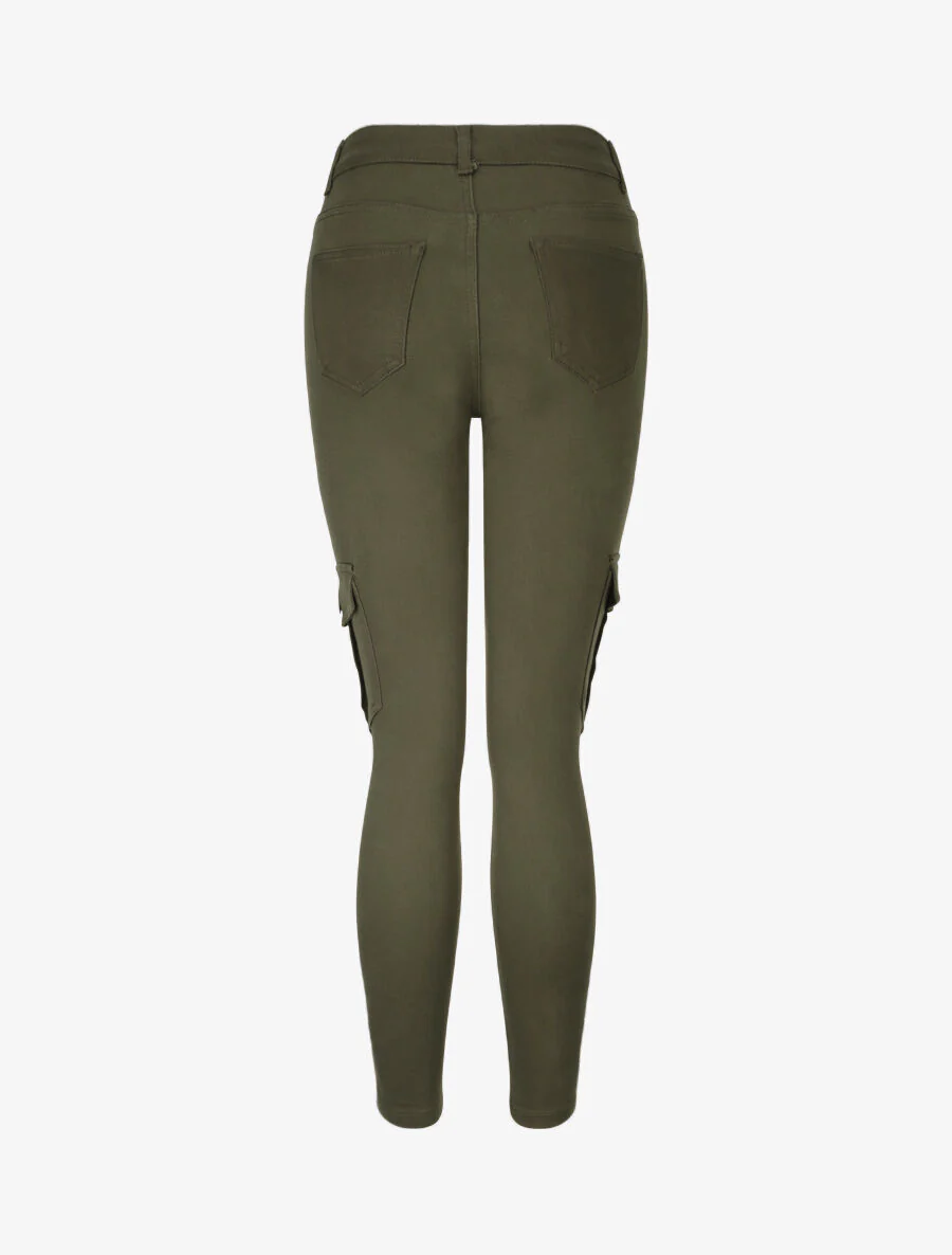 Slim fit cargo jeans - Khaki - Image 2