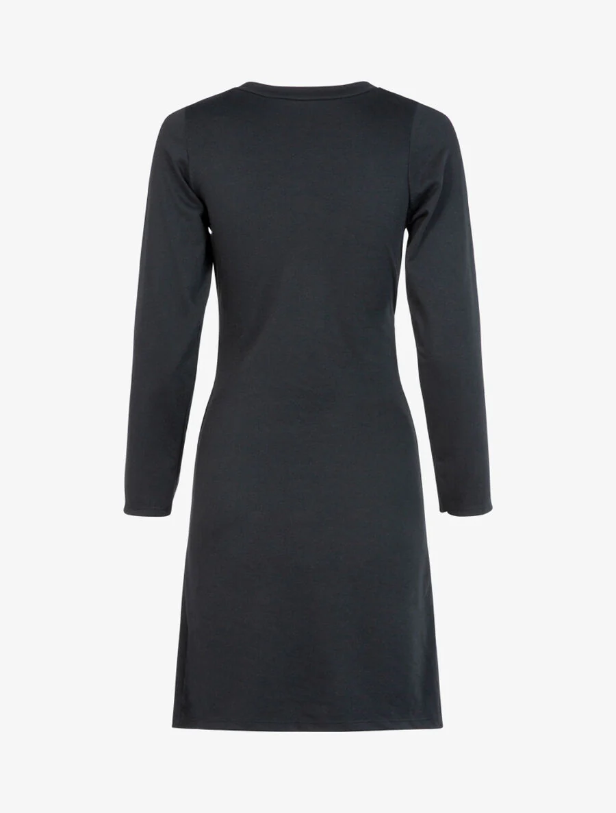 Jurk met gekruiste banden in de taille - Zwart - Image 2