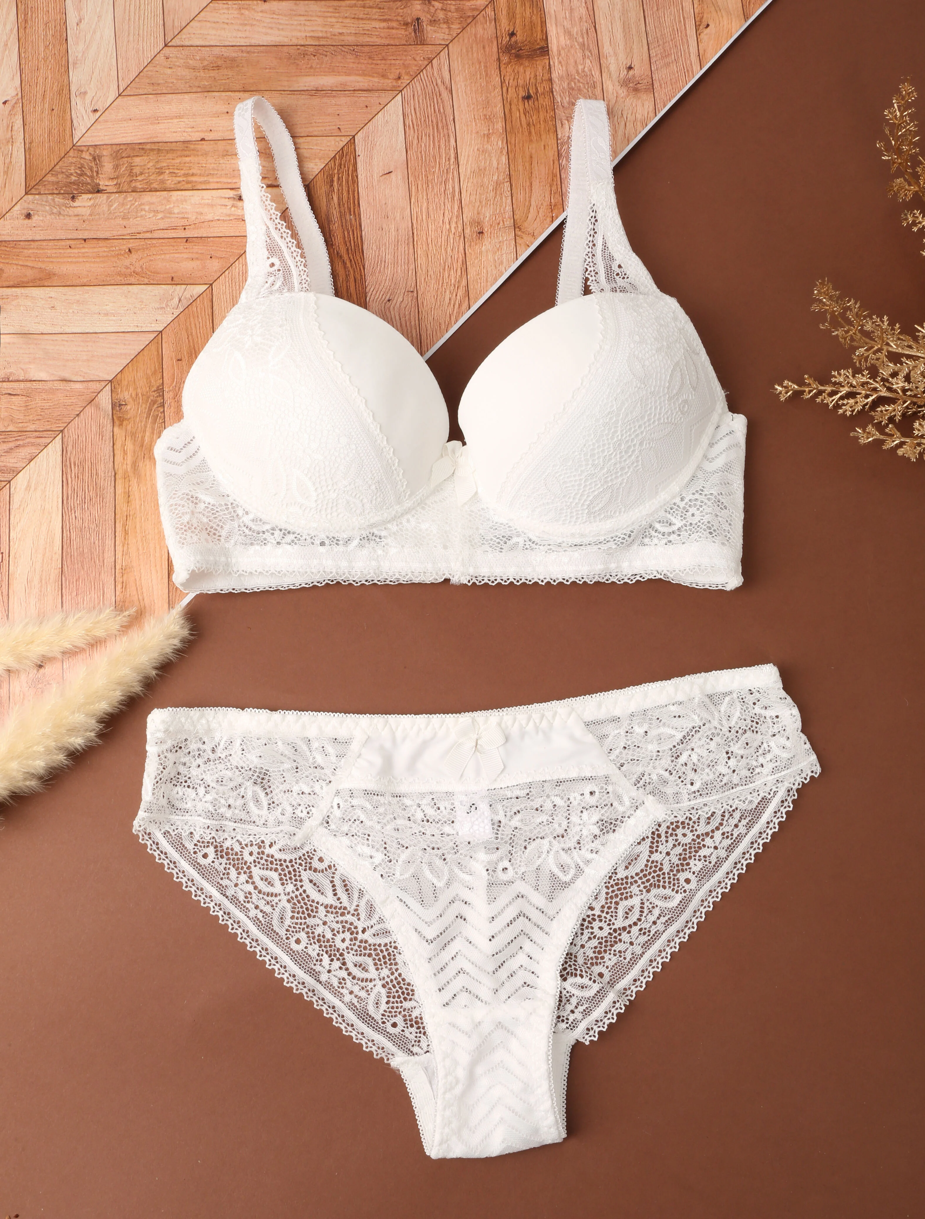 Kant en zigzag set - Wit