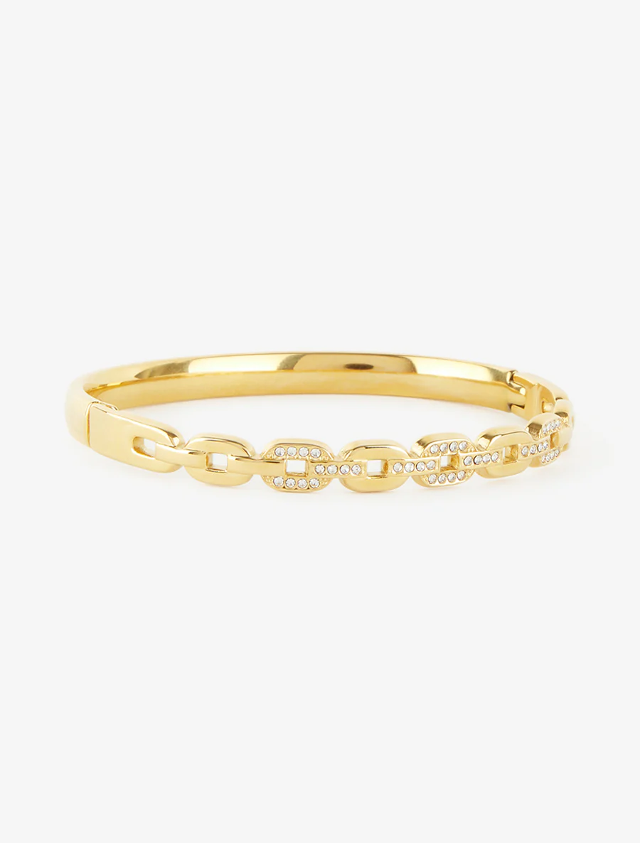 Kettingarmband versierd met zirkoonstenen - Goud - Image 2