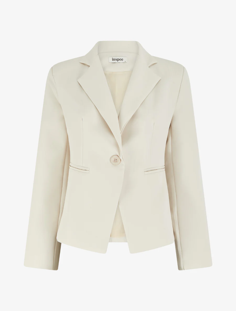 Klassieke rechte blazer - Beige
