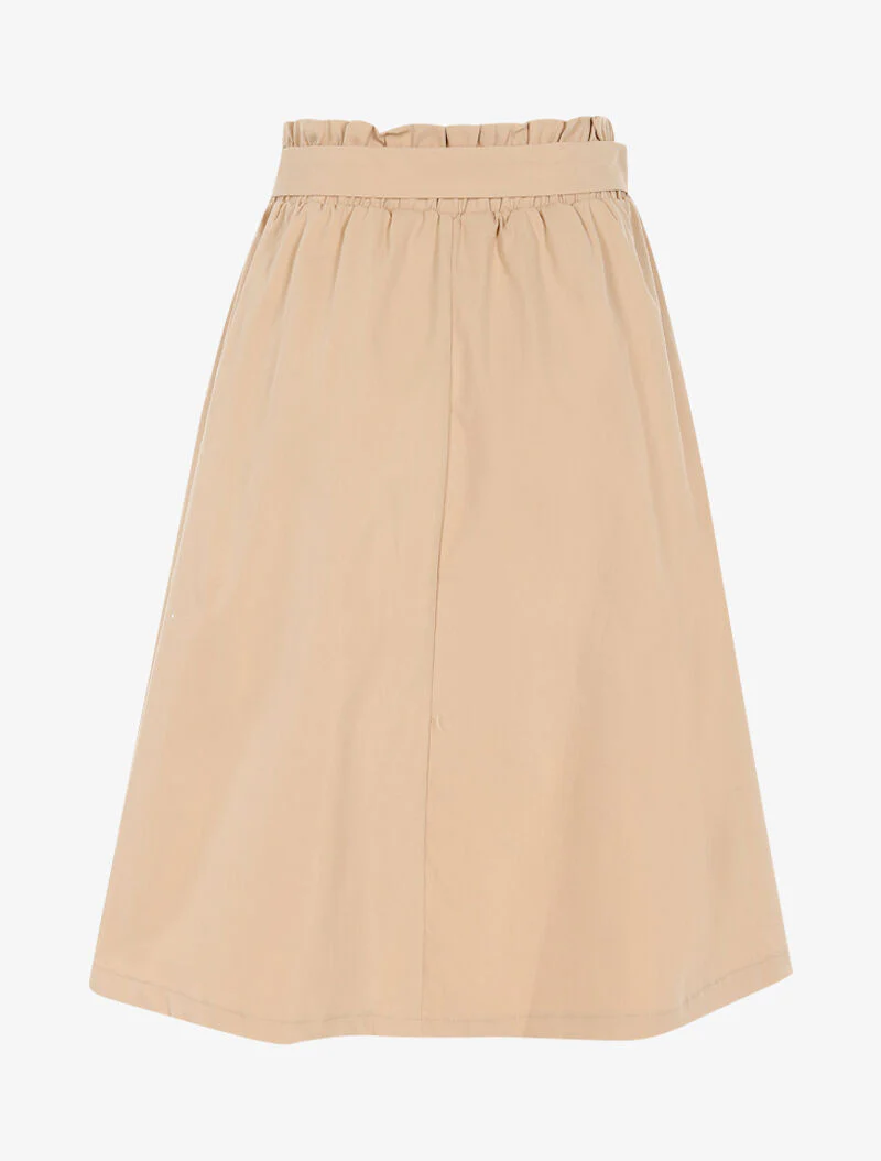 A-lijn rok met knopen - beige - Image 2