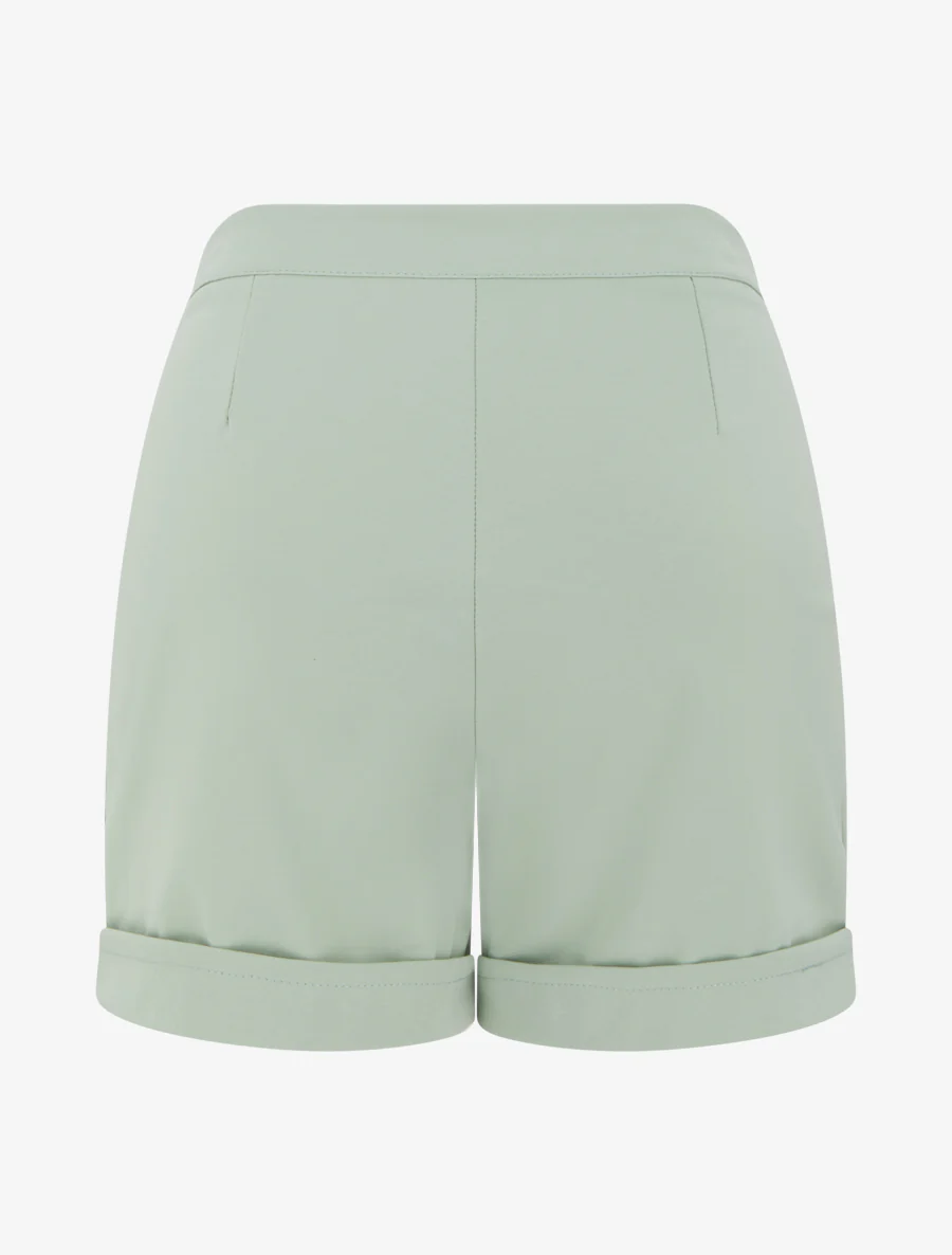 Korte high-waisted uni. - Watergroen - Image 2