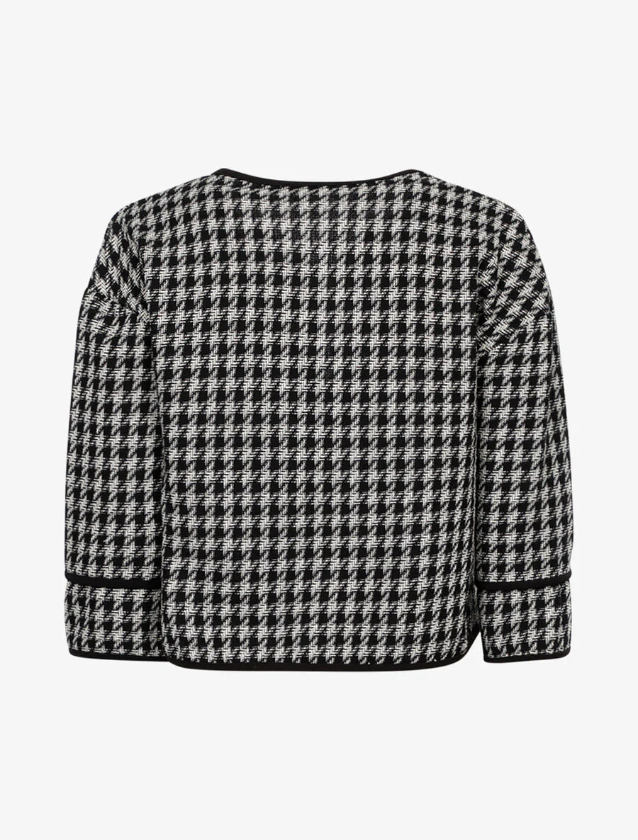 Korte jas met tweed-effect - Wit/zwart - Image 2
