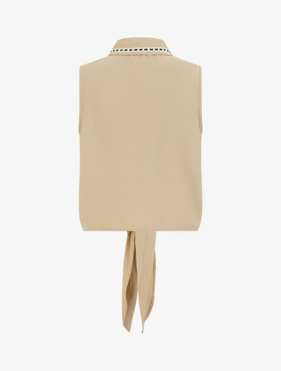 Korte knoopblouse om te knopen - Mol - Image 2