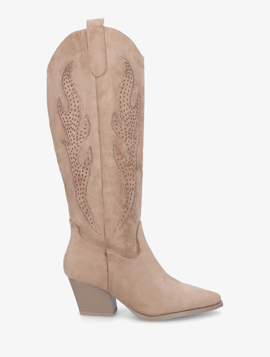 Laarzen in suèdelook in cowboy-stijl - Mol