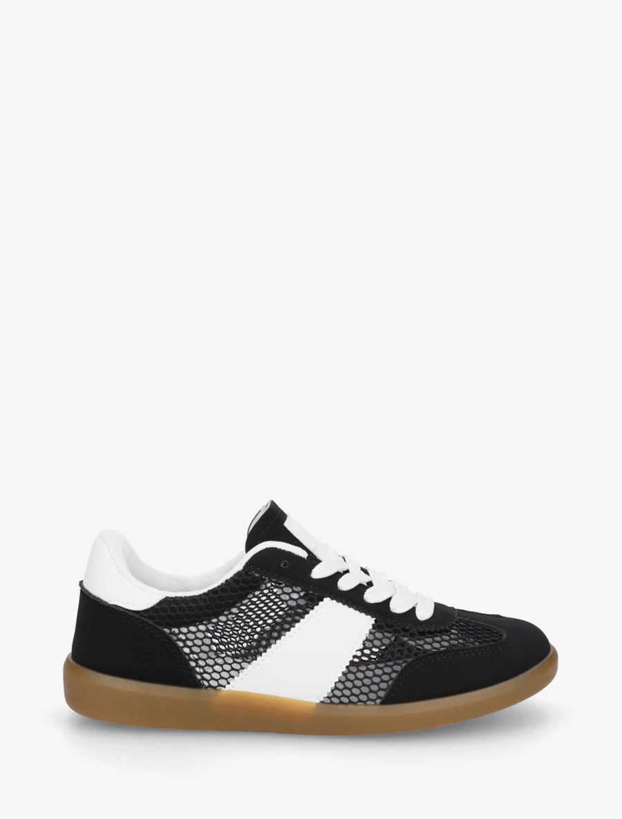 Lage geperforeerde sneakers - Zwart