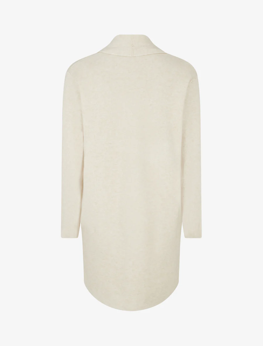 Lang gilet met sjaalkraag - Lichtbeige - Image 2